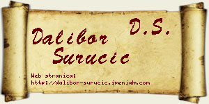 Dalibor Suručić vizit kartica